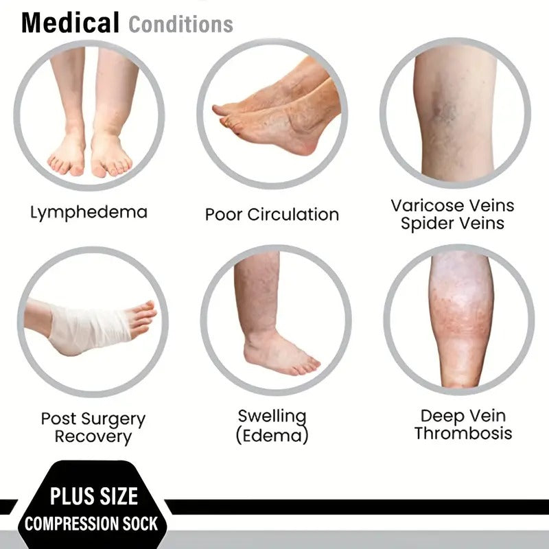 VitalFlow Plus Size Compression Socks