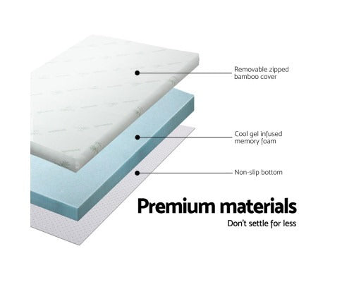 Cool Gel Memory Foam Mattress Topper