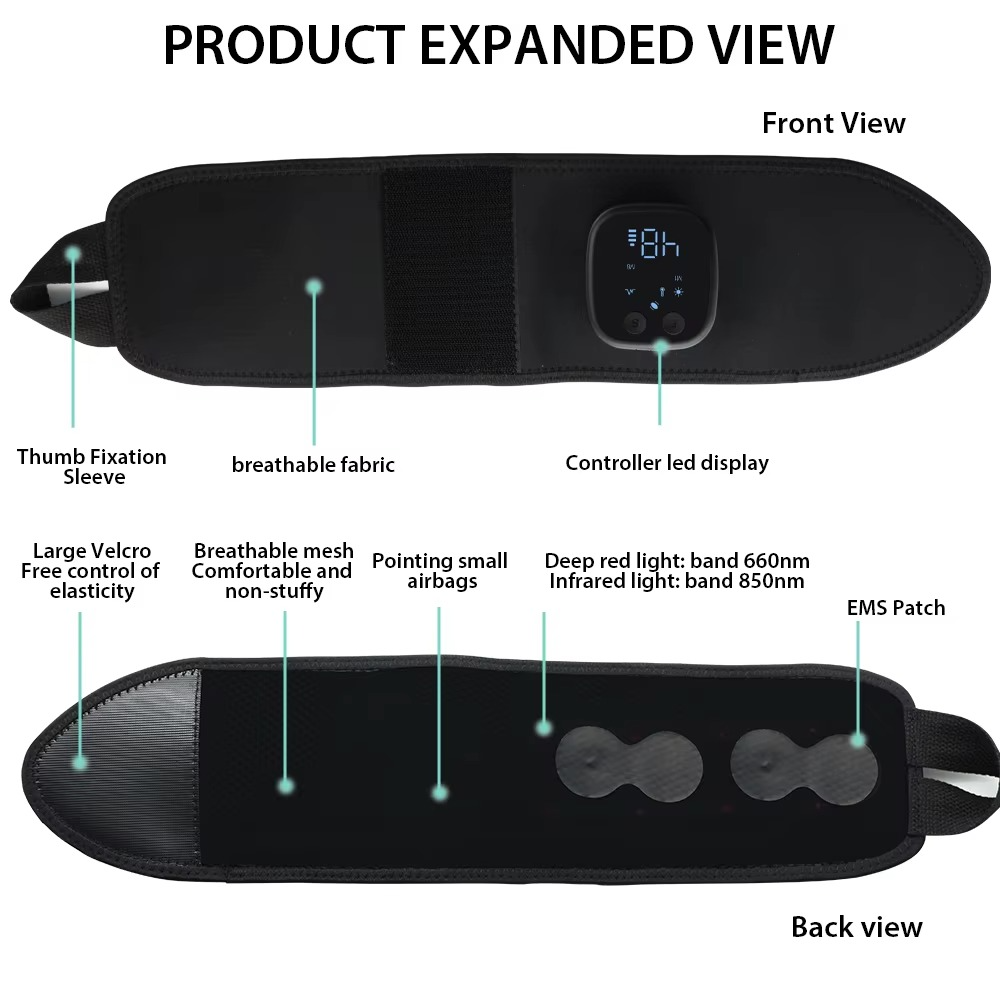Heated EMS Wrist Massager for Pain Relief