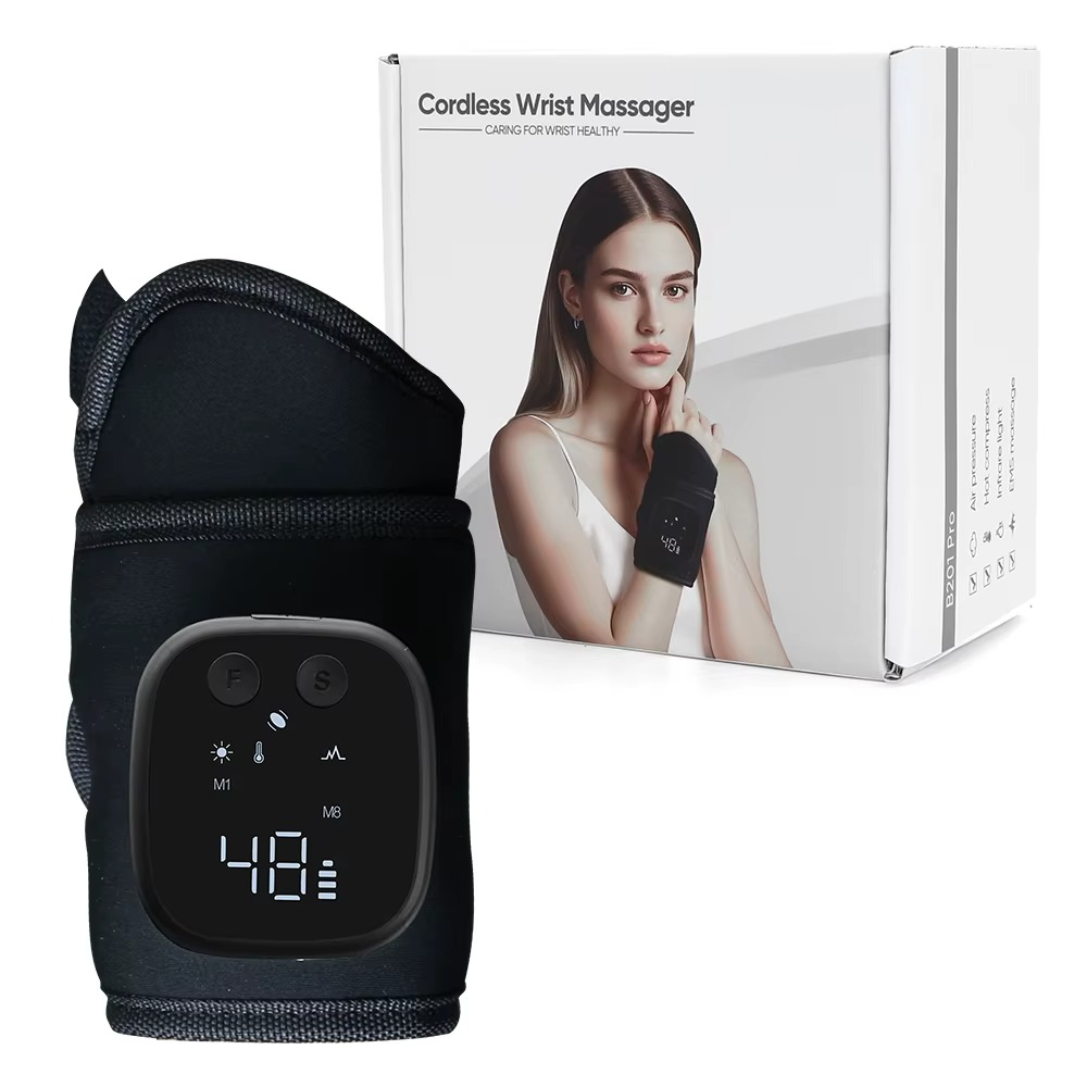 Heated EMS Wrist Massager for Pain Relief