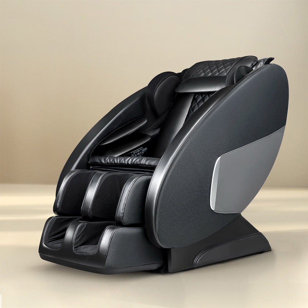 Ellmue – Black Zero Gravity Massage Chair with Heat & Foot Rollers
