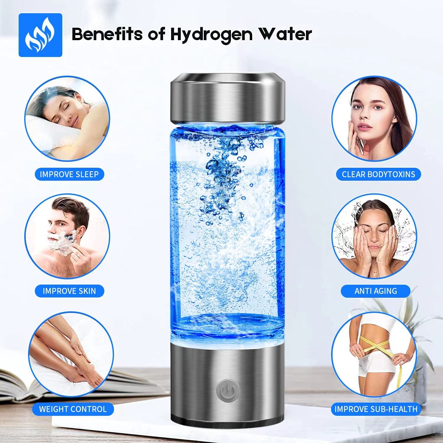 Portable Electrolytic Hydrogen Water Cup