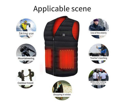 Unisex Electric Heated Vest: USB-Powered Thermal Jacket for Winter Warmth