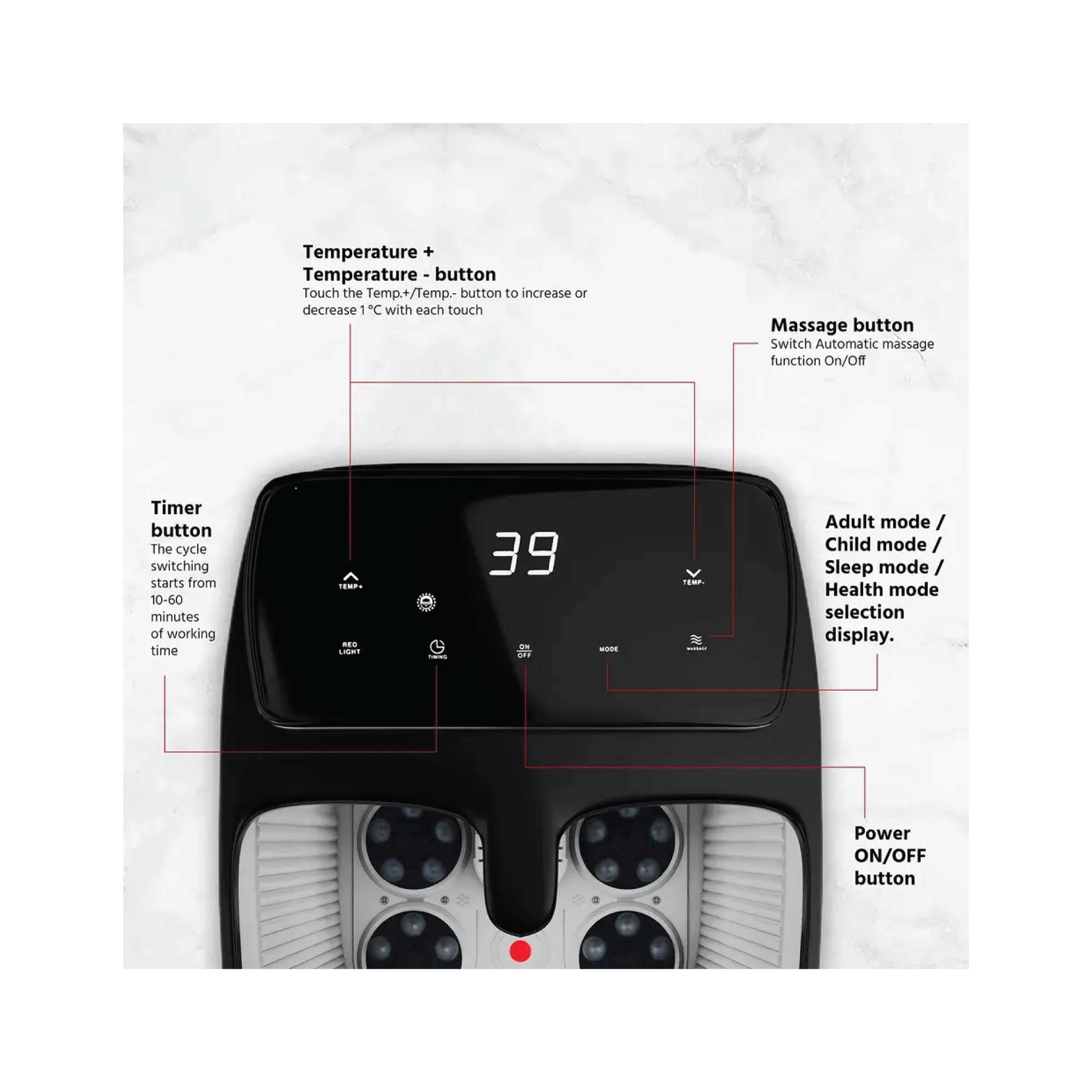 Automatic Water Heating Foot Spa Massager