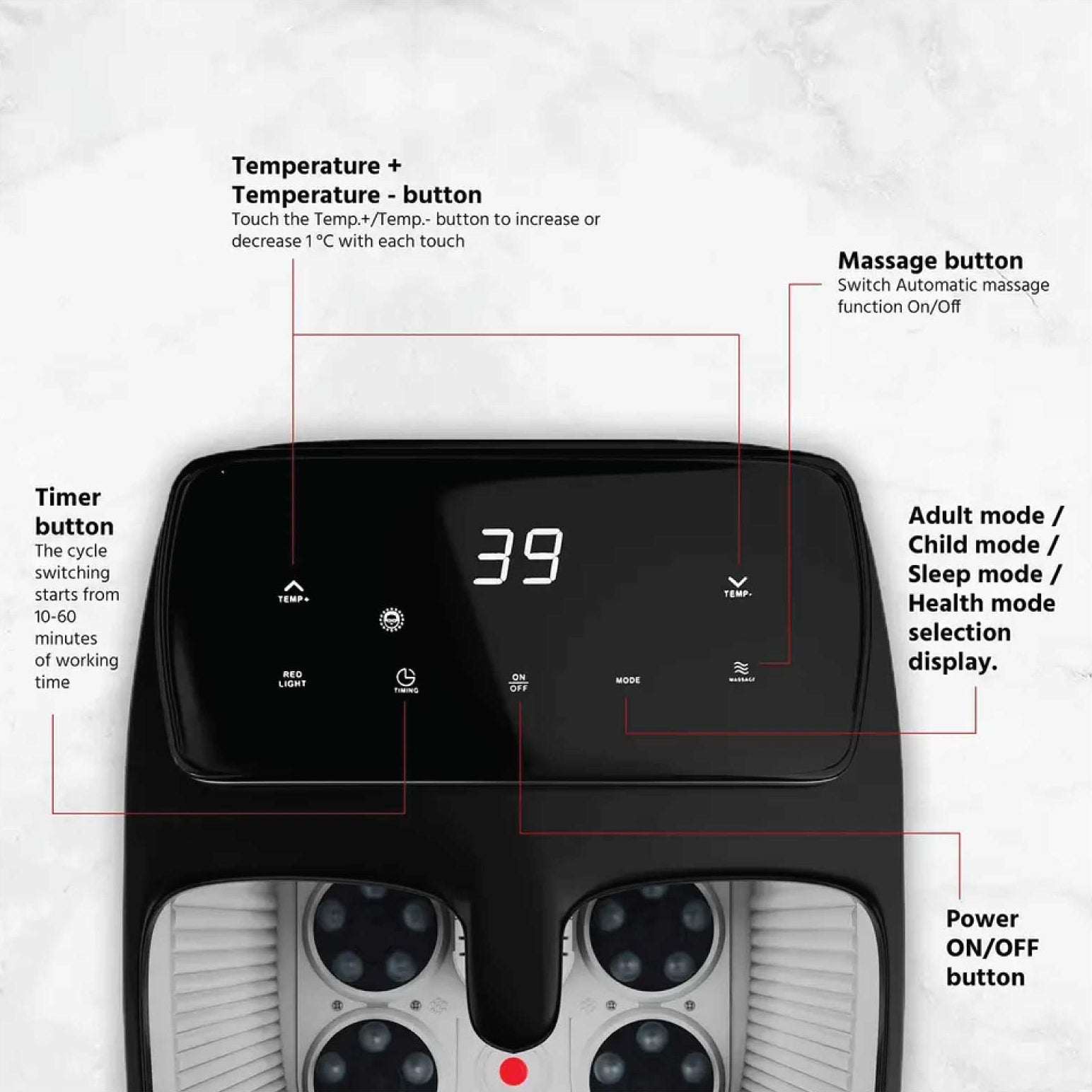 Automatic Water Heating Foot Spa Massager