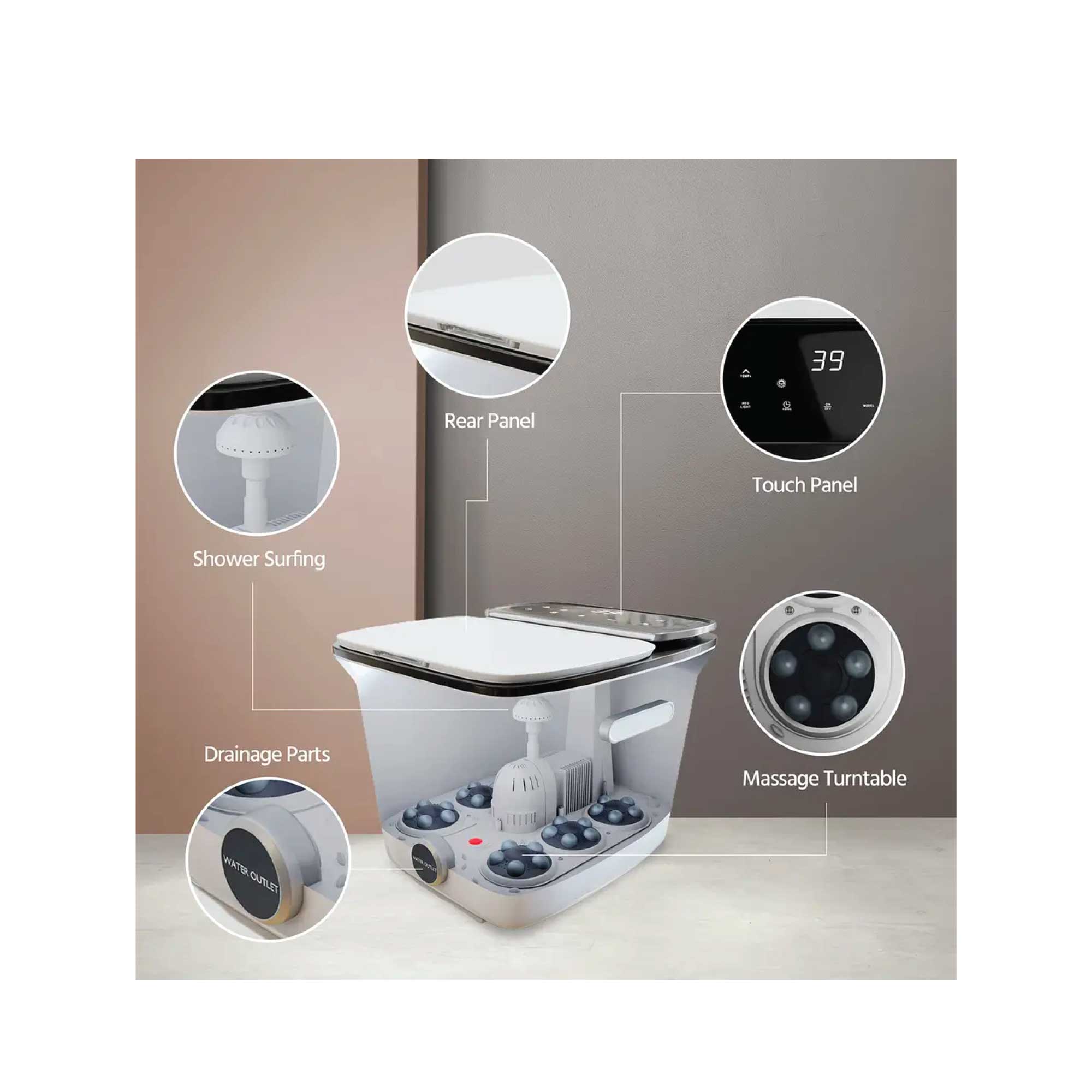 Automatic Water Heating Foot Spa Massager