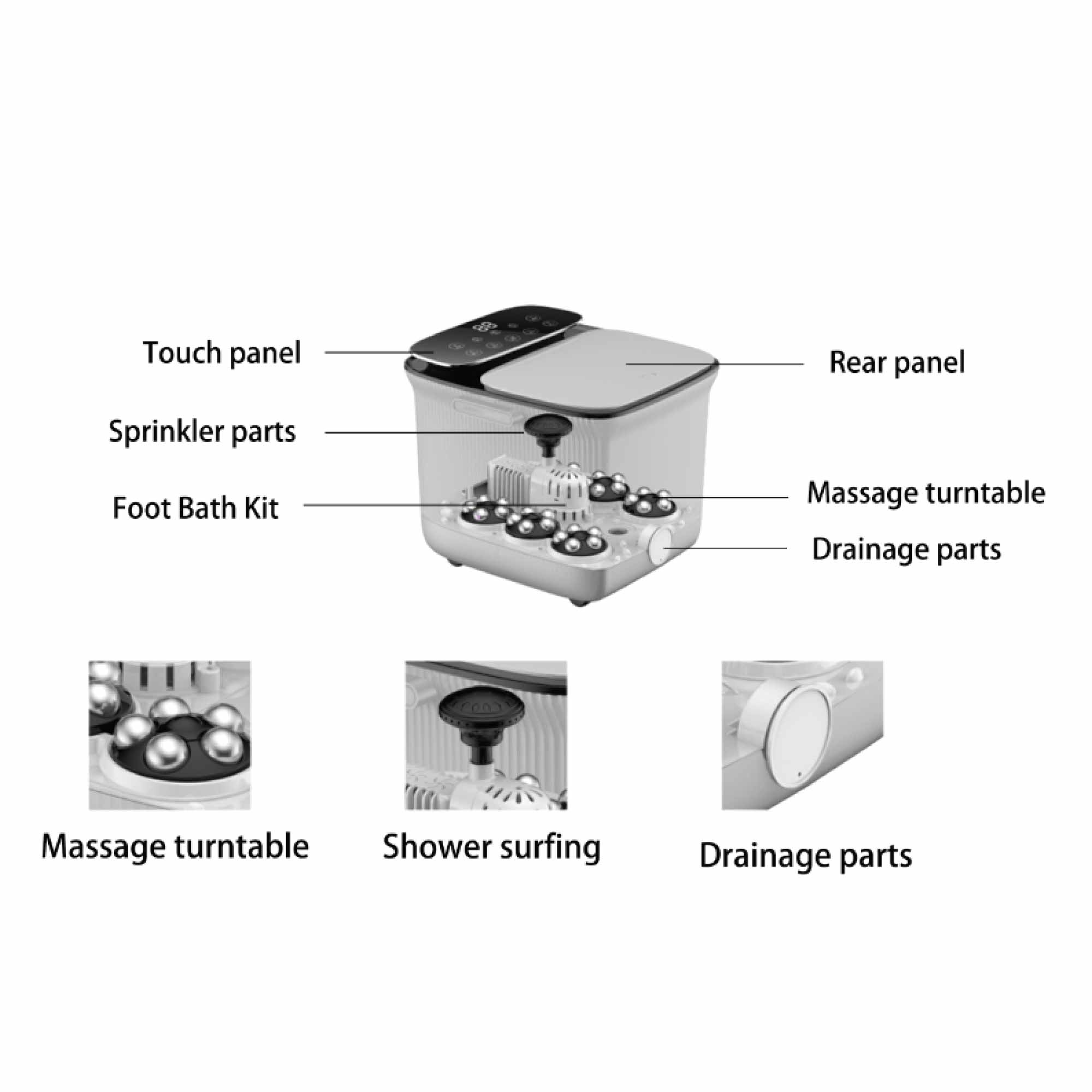 Automatic Water Heating Foot Spa Massager