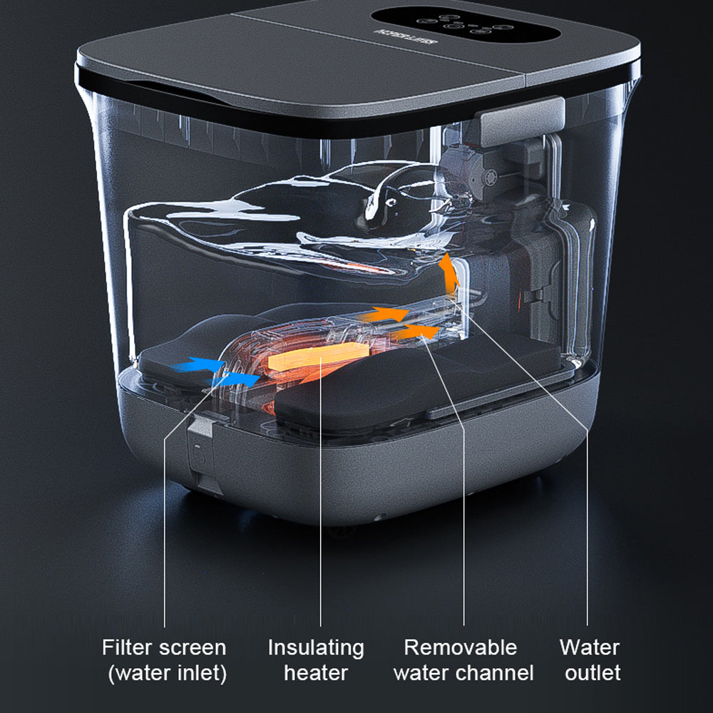 HoperLayer ThermaFlex Pro Foot Spa - Circulating Heating Foot SPA Bath Massager Dry and Wet