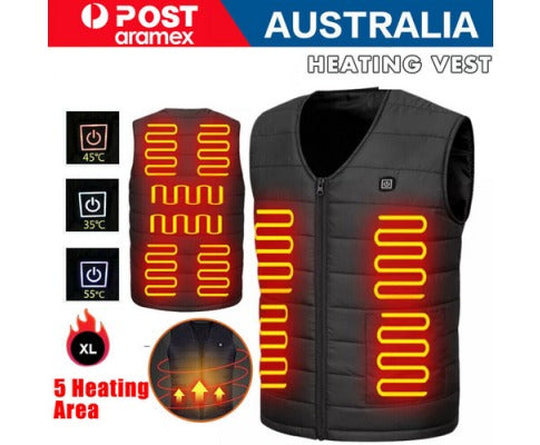 Unisex Electric Heated Vest: USB-Powered Thermal Jacket for Winter Warmth