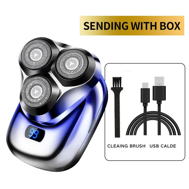 Rechargeable Electric Rotary Shaver for Men