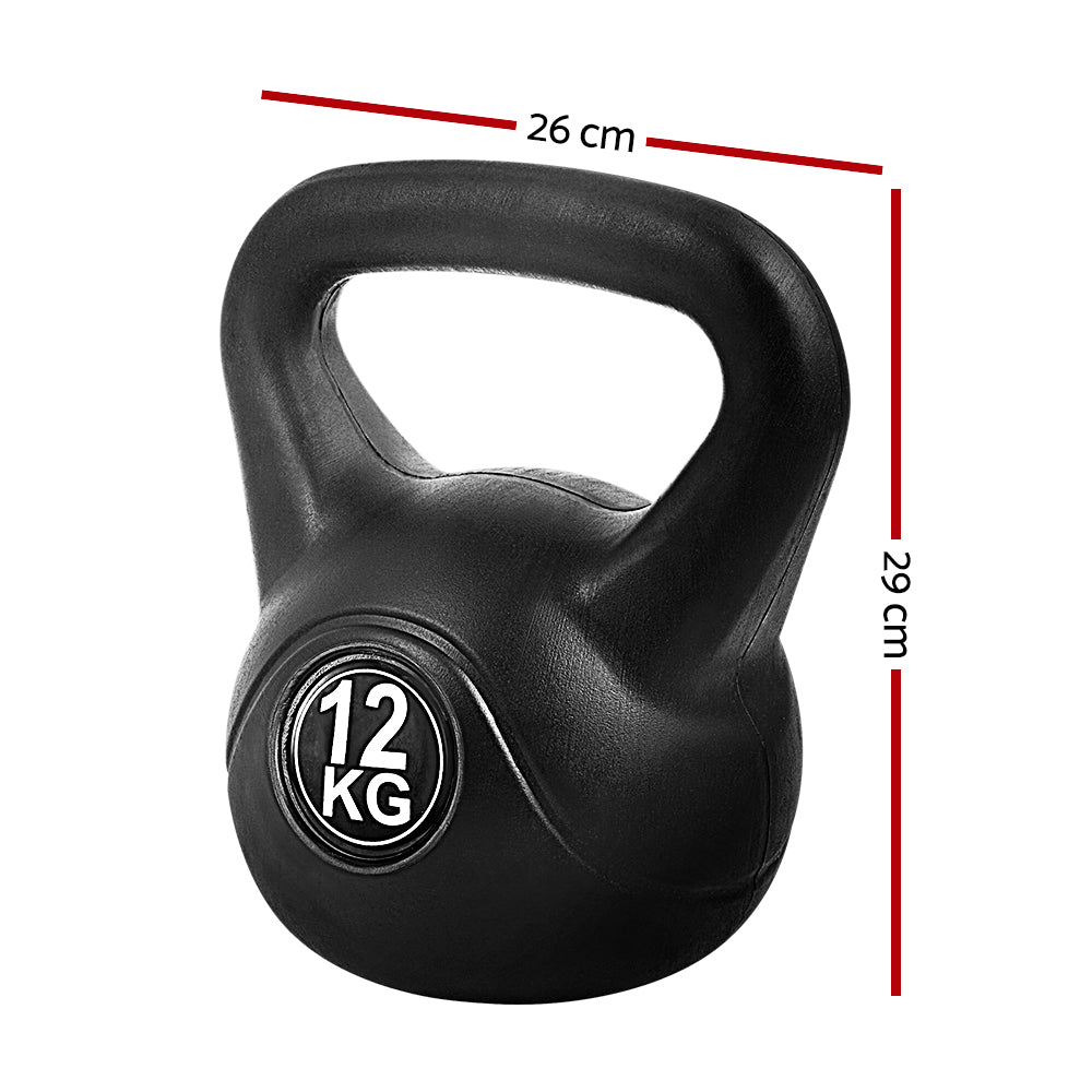 12kg Kettlebell Set Weight Lifting Bench Dumbbells