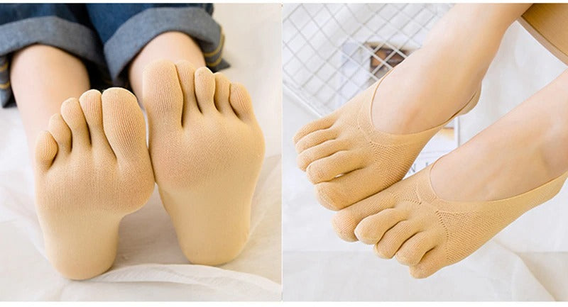 5 Pairs Compression Toe Socks