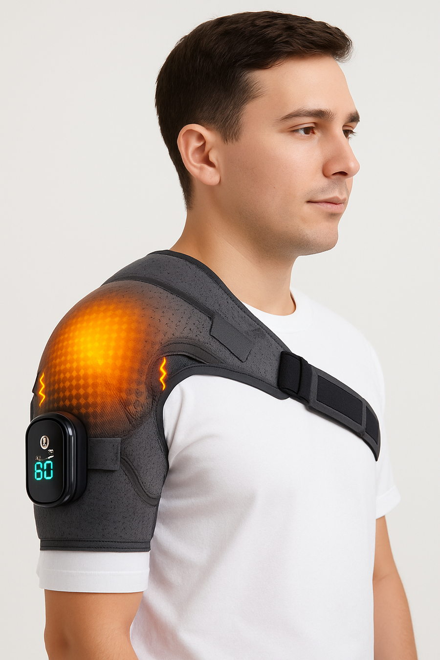 Heating Compression Heated Shoulder Brace with Vibration & Compression - Shoulder Pain Relief