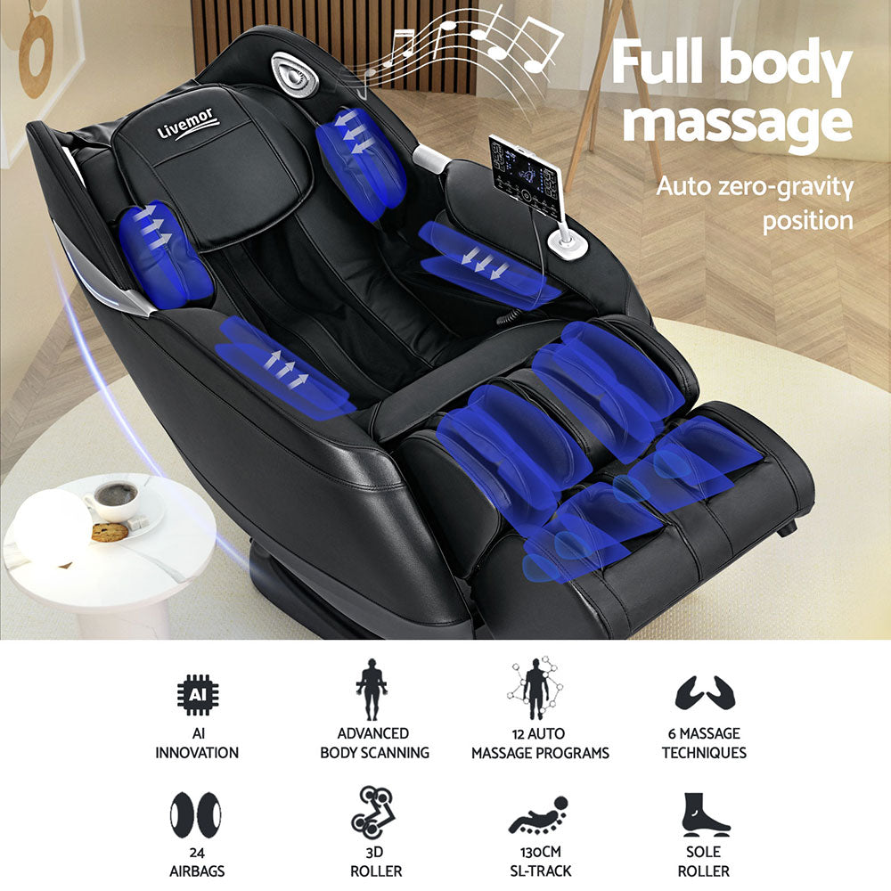 Flynn – 3D Zero Gravity Massage Chair with Heat, Voice Control & Bluetooth