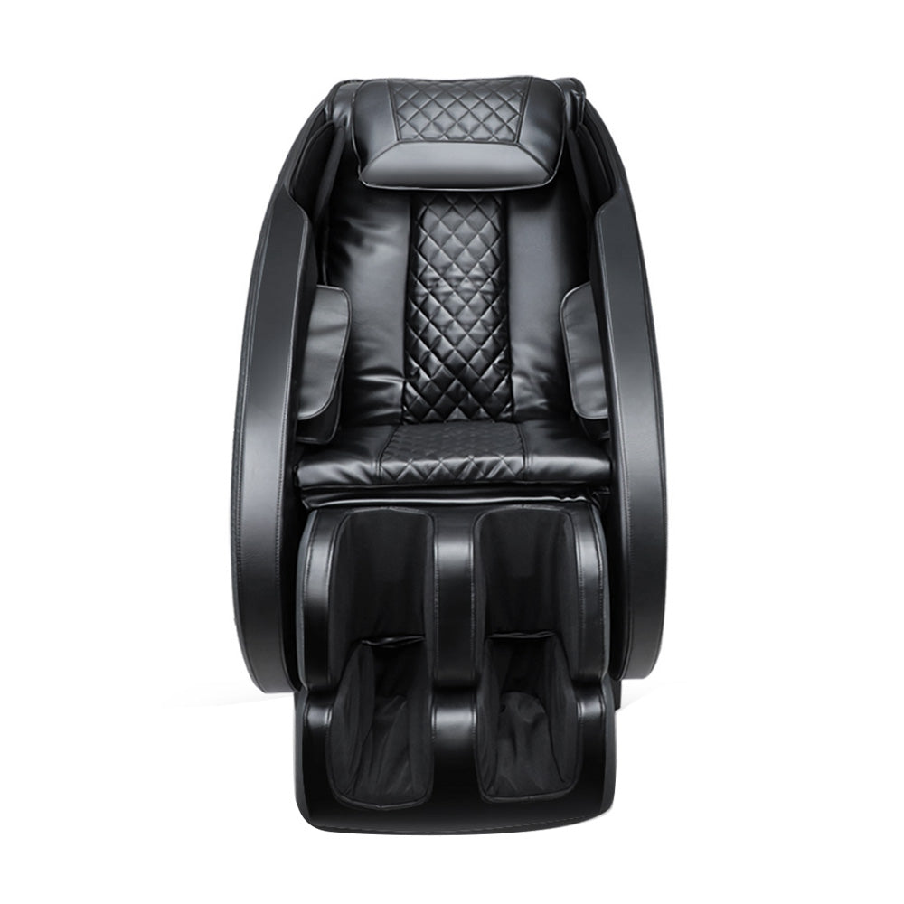 Ellmue – Black Zero Gravity Massage Chair with Heat & Foot Rollers