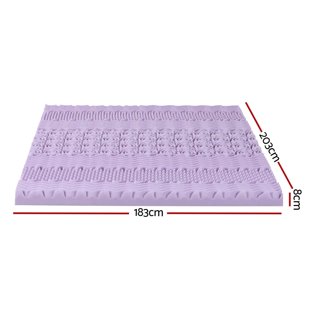 7-Zone Lavender Memory Foam Bamboo Topper