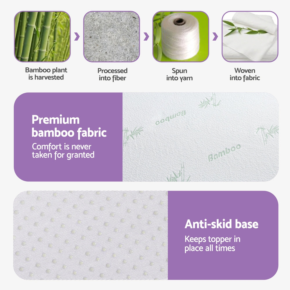 7-Zone Lavender Memory Foam Bamboo Topper