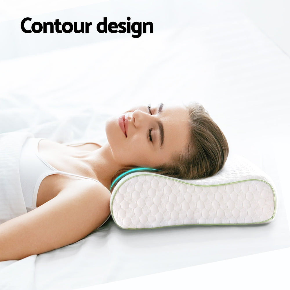 ErgoComfort Contoured Memory Foam Neck Pillow