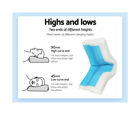 Memory Foam Contour Pillow Cool Gel