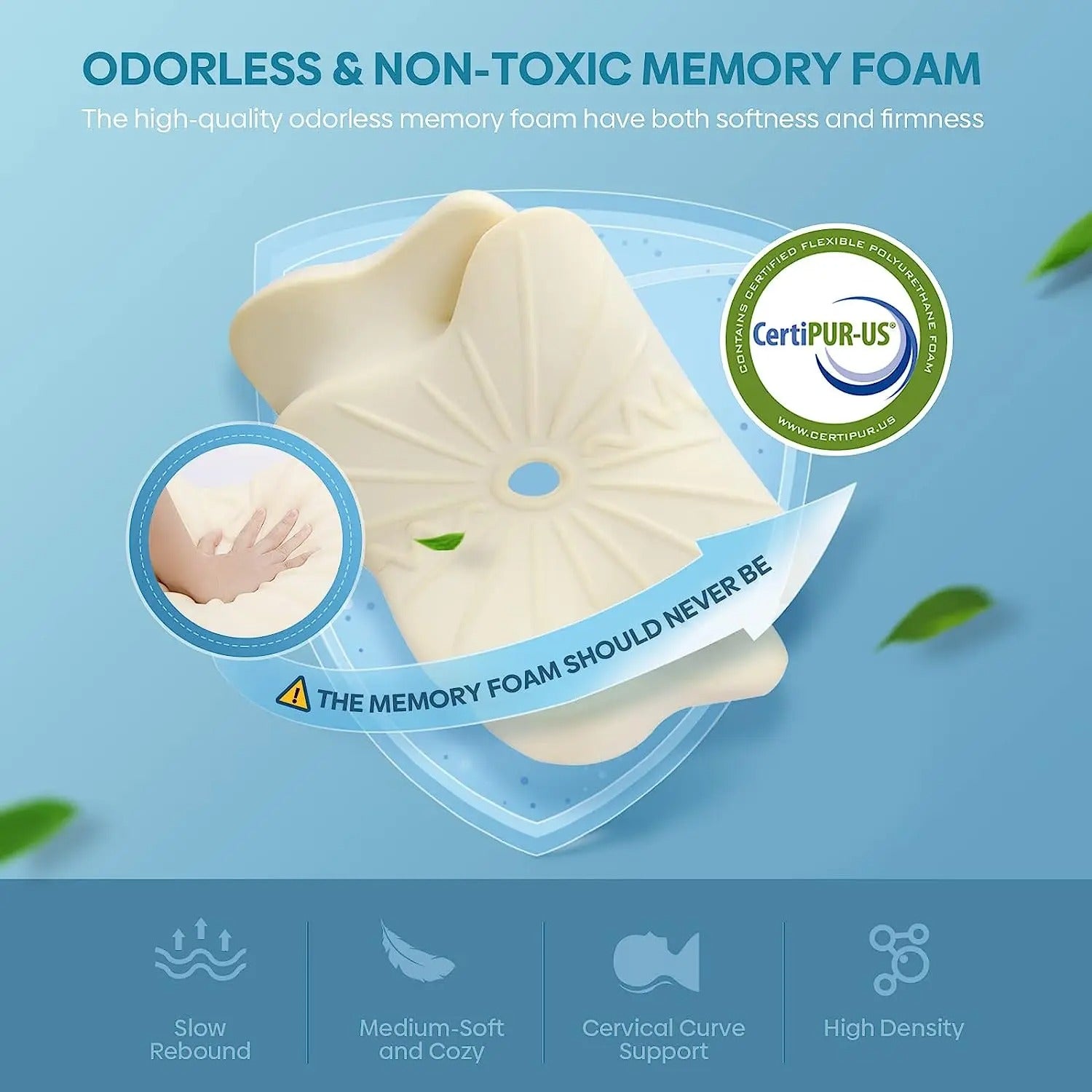 Pulatree Odourless Orthopedic Pillow 