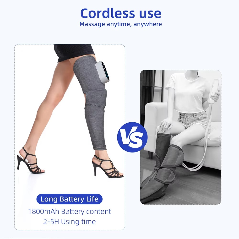 Rechargeable Air Compression Full Leg Massager