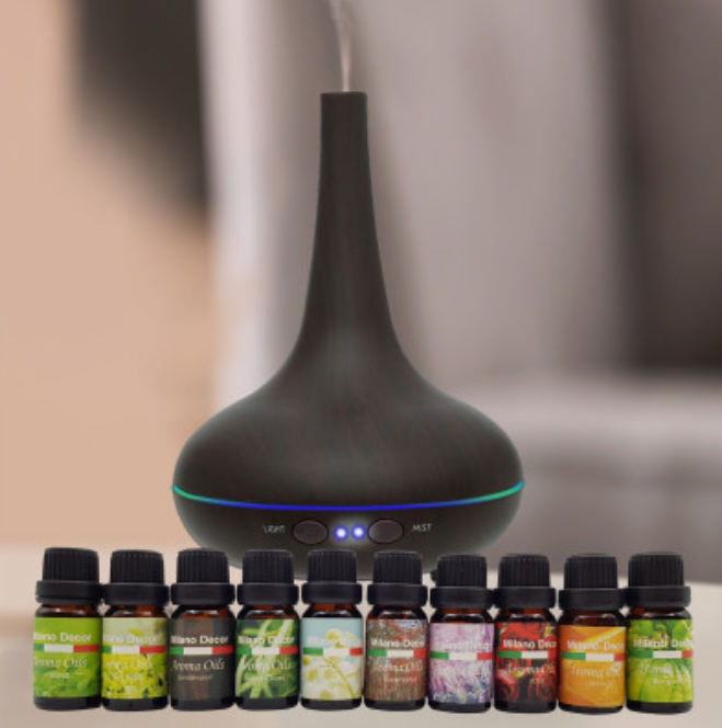 Aroma Diffuser Set With 13 Pack Diffuser Oils