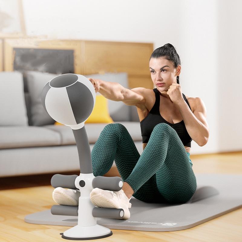 Adjustable 2-In-1 Sit-Up Boxing Ball Stand With Punching Bag