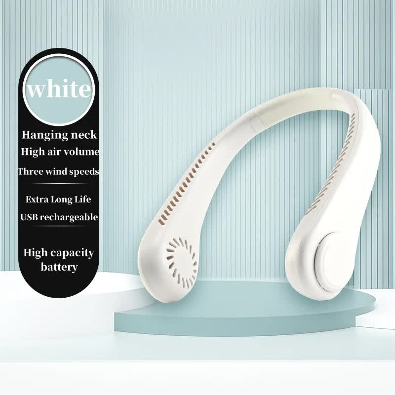 Leafless Rechargeable Hanging Neck Fan