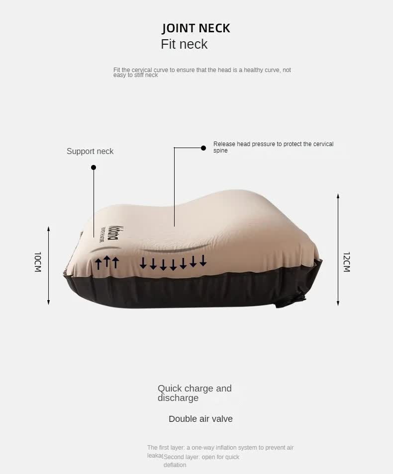 Automatic Inflatable 3D Outdoor Sponge Pillow