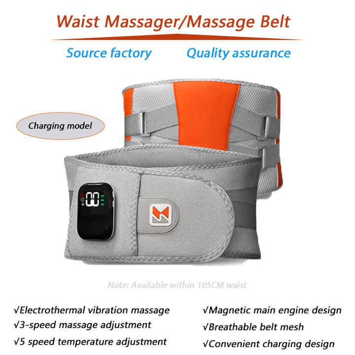 Wireless Heated Waist Massager with Lumbar Support