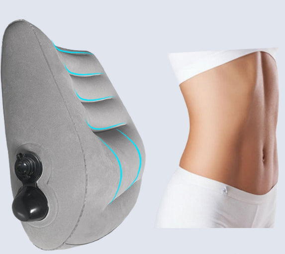 Portable Press-to-Inflate Travel Lumbar Cushion