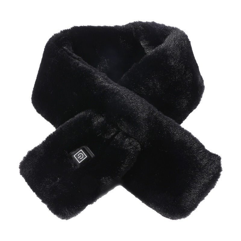 Adjustable Electric Heated Scarf with Plush Fabric