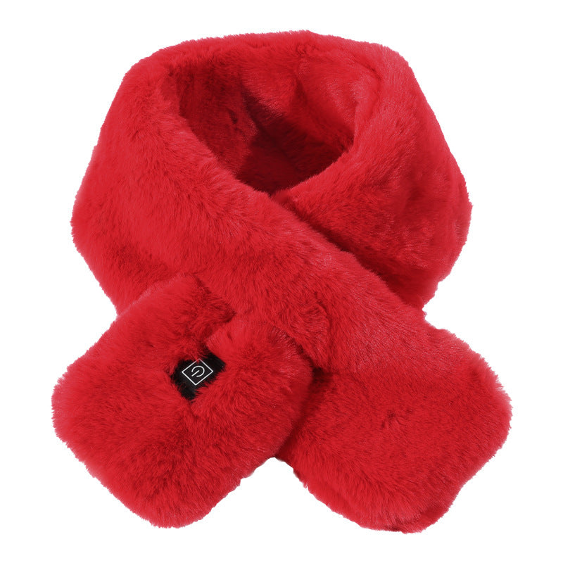 Adjustable Electric Heated Scarf with Plush Fabric