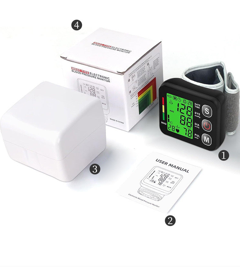 Compact Digital Wrist Blood Pressure Monitor