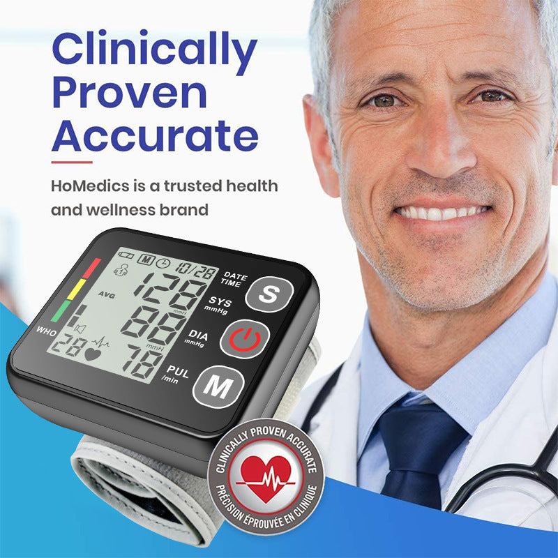 Compact Digital Wrist Blood Pressure Monitor
