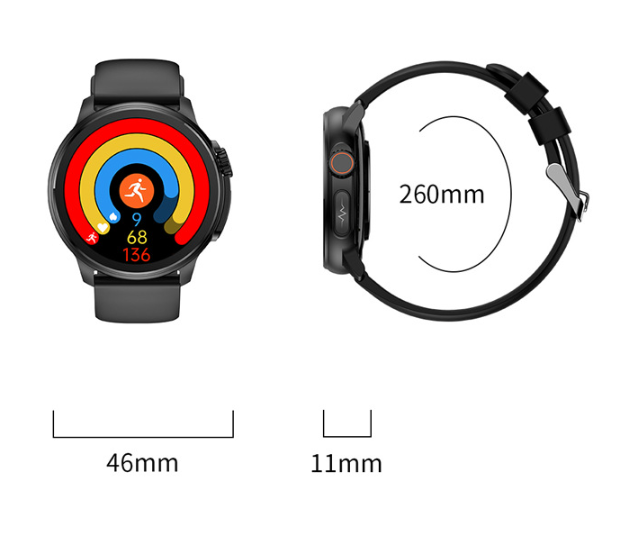 Touch Screen Smartwatch with Heart Rate & Fitness Tracking