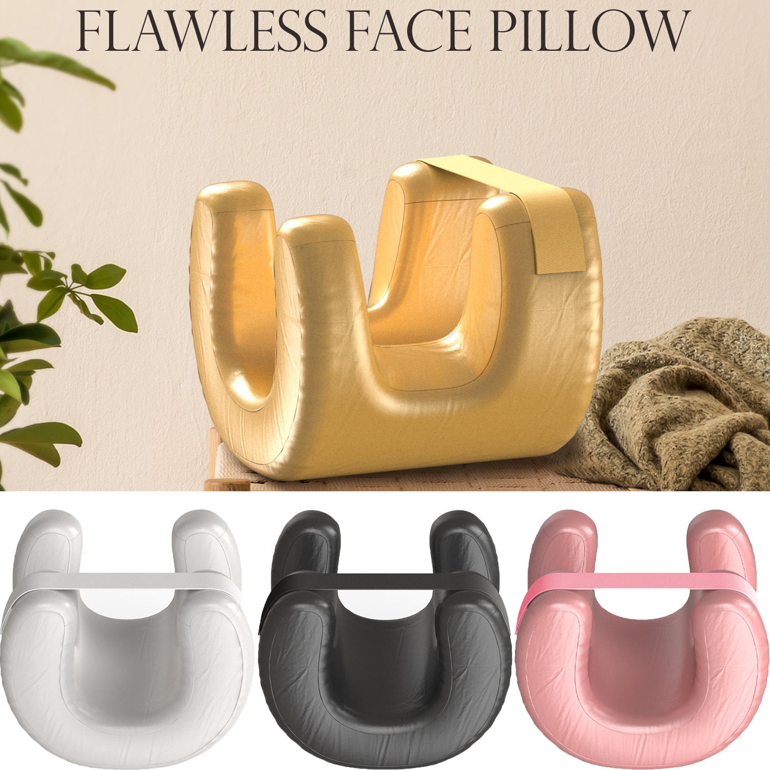 Beauty Sleep Pillow - Contoured Memory Foam Pillow for Face & Neck Support