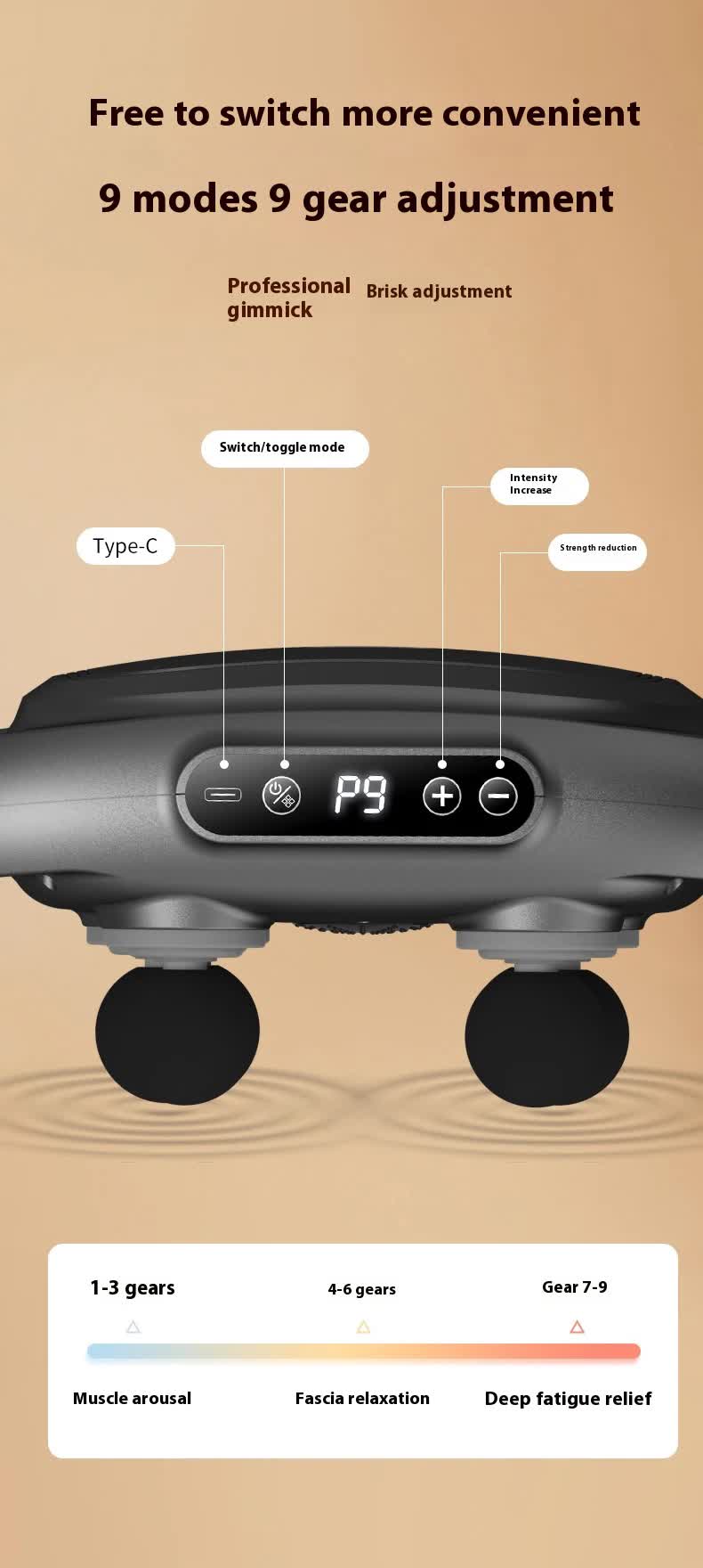 Advanced 6-Head Percussion Massager with Heat