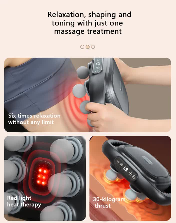 Advanced 6-Head Percussion Massager with Heat