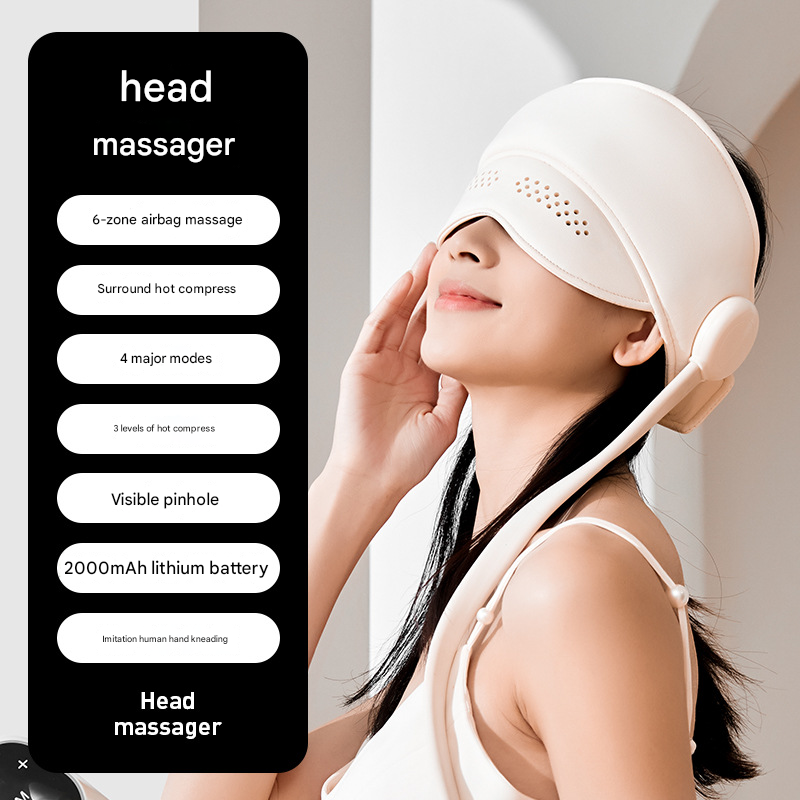 Electric Head Massage Hat with Inflatable Airbags