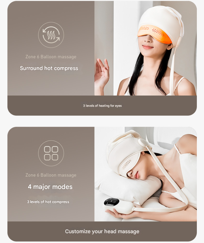 6-Zone Head and Scalp Massager
