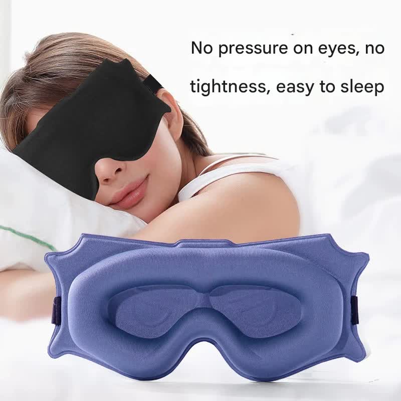 3pc 6D Contoured Zero-Pressure Sleep Mask