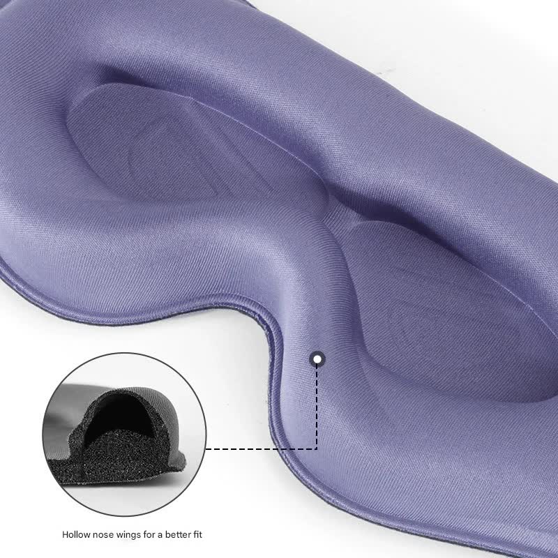 3pc 6D Contoured Zero-Pressure Sleep Mask