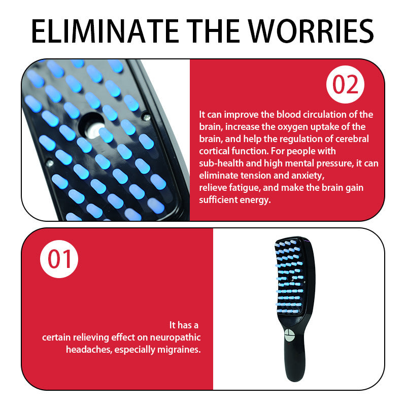 LED Therapy Scalp Massager Comb