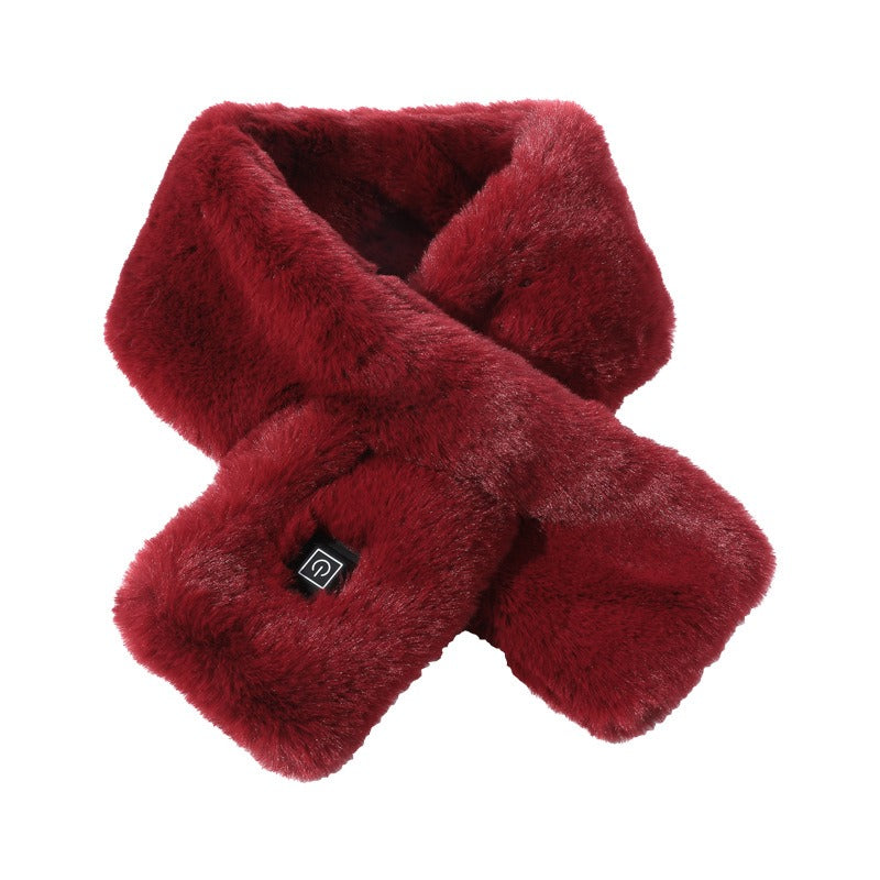 Adjustable Electric Heated Scarf with Plush Fabric