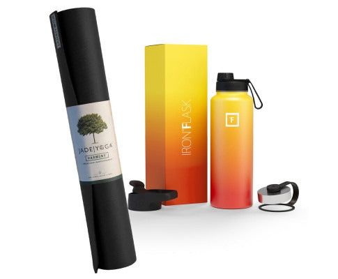 Yoga Mat & Iron Flask Bundle