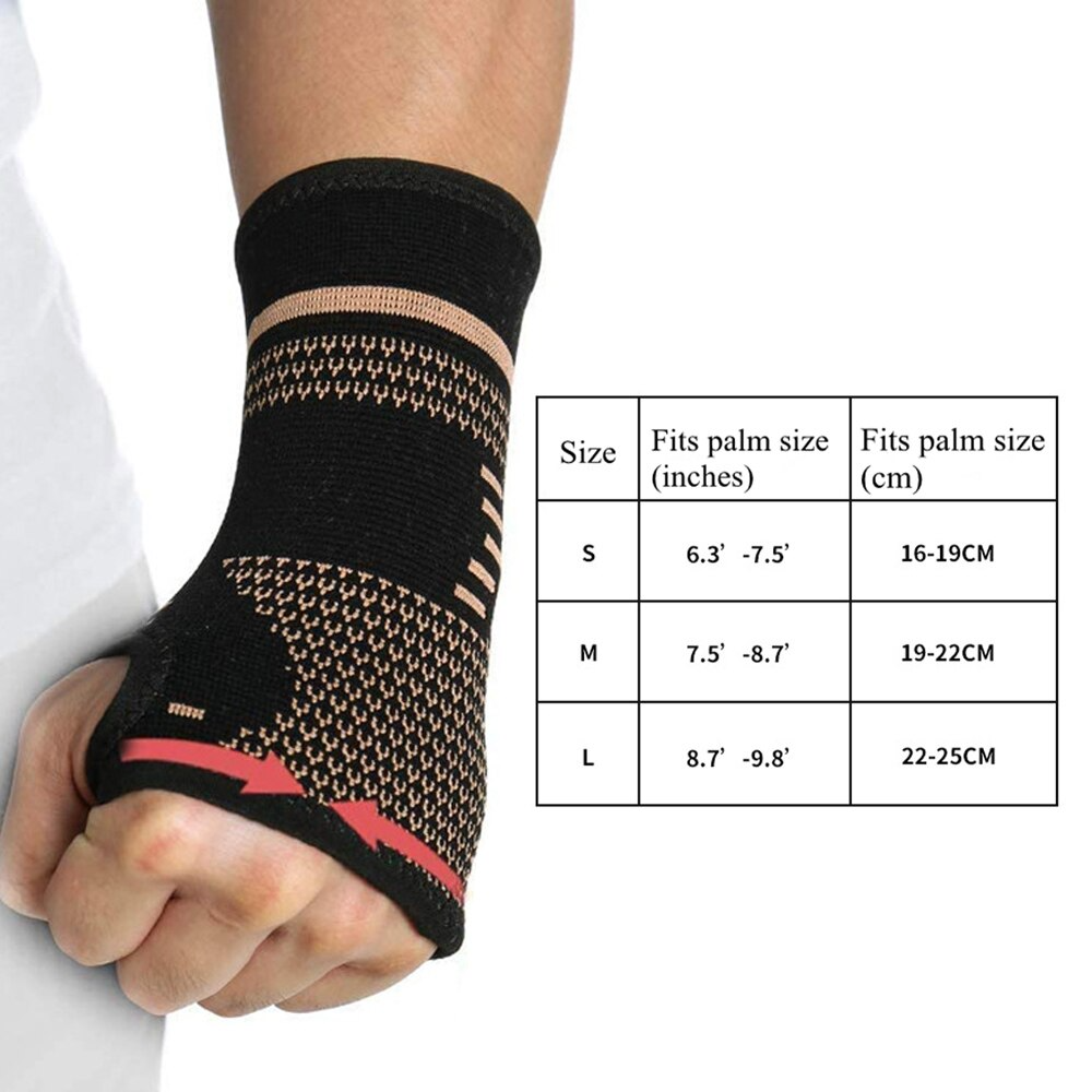 Copper Wrist Compression Sleeve