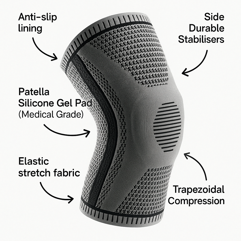 Silicone Knee Compression Brace