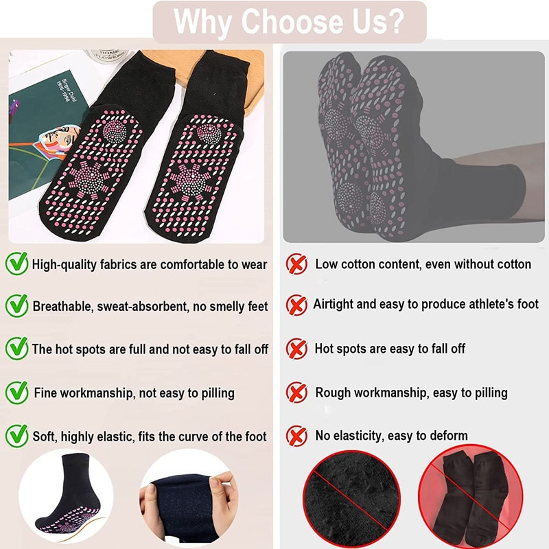 Self-Heating Magnetic Socks