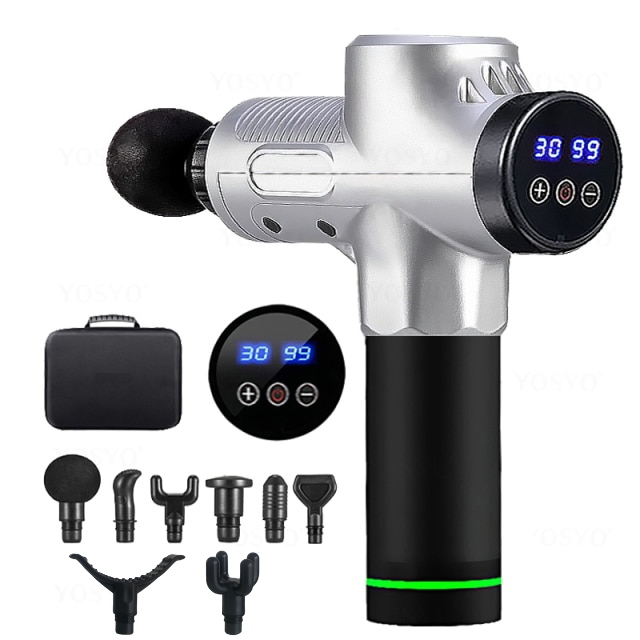 Professional Massage Gun - 30 Speeds/8 Heads - Touch Screen